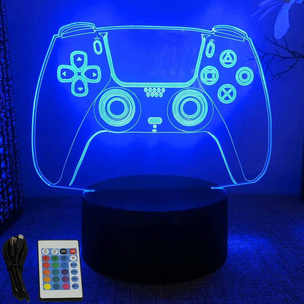 3D LED Acrylic Night Light (Touch & Remote Control)