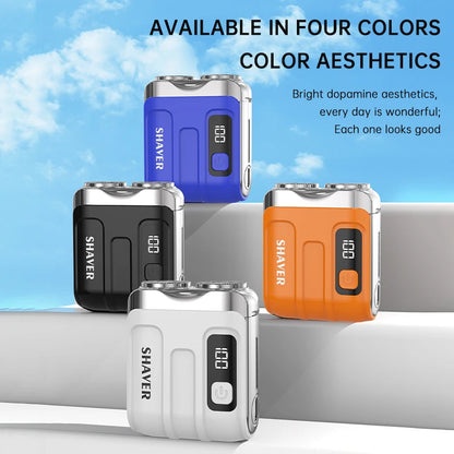 Mini Dual-Blade Electric Shaver – Rechargeable, Wet & Dry Use