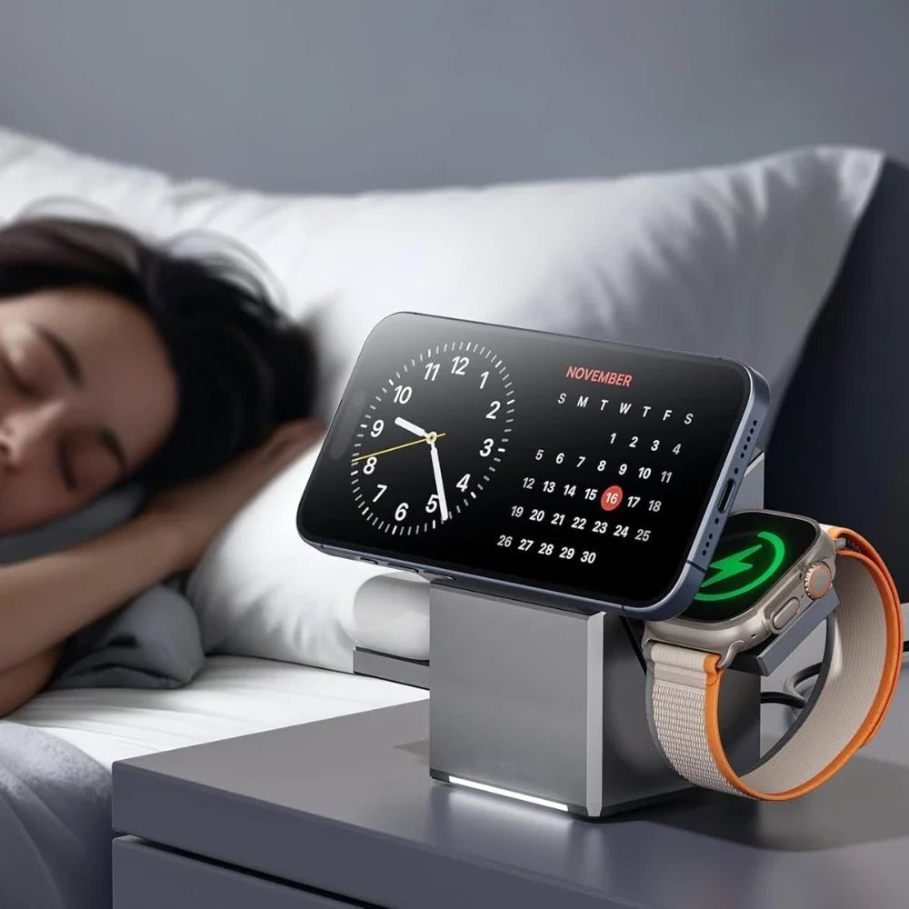 Qi2 Auto-Rotation 3-in-1 MagSafe Wireless Charger