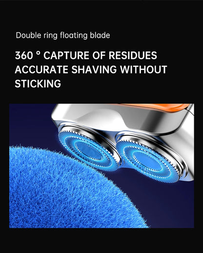 Mini Dual-Blade Electric Shaver – Rechargeable, Wet & Dry Use