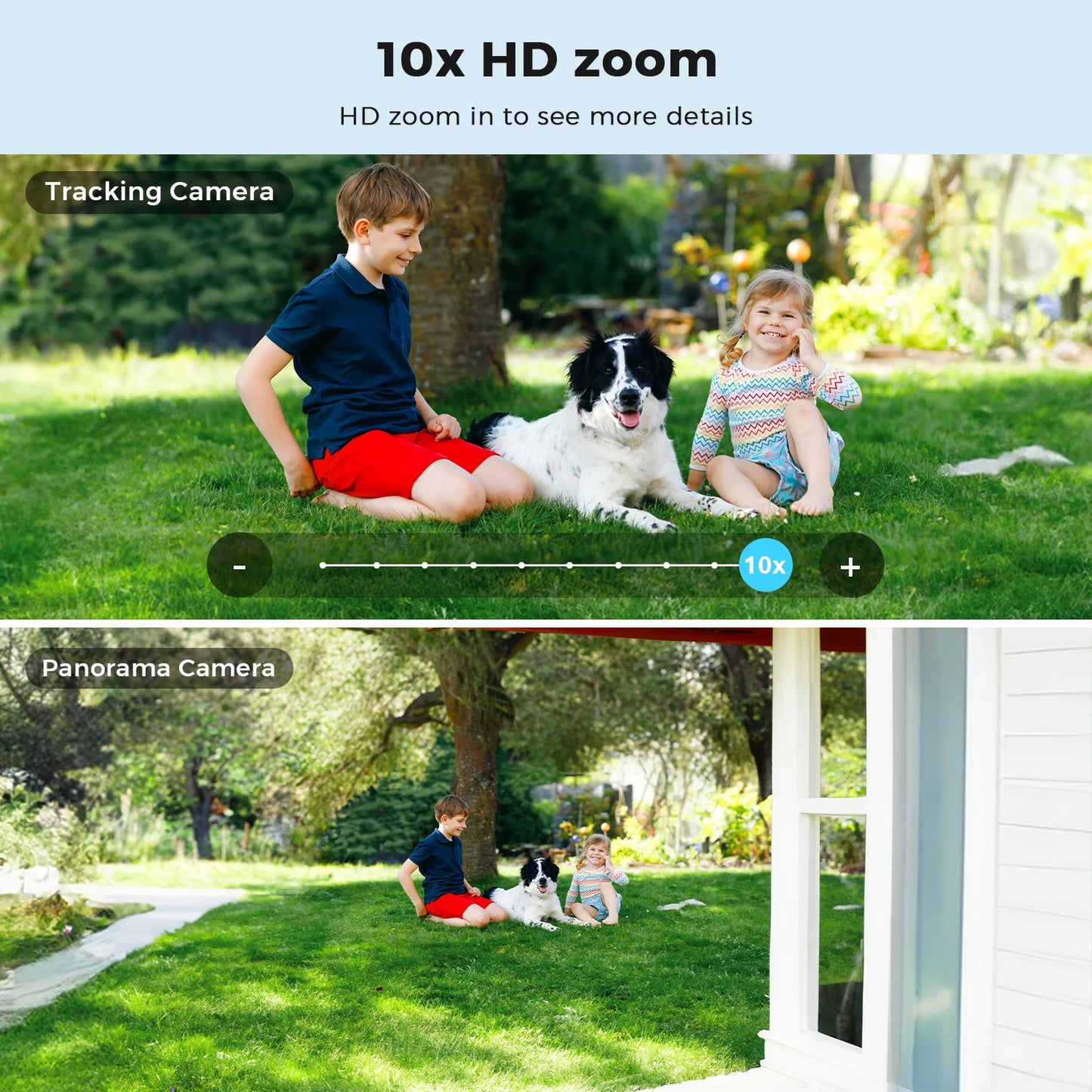 Dual-Lens PTZ WiFi Security Camera – AI Motion Detection, Color Night Vision