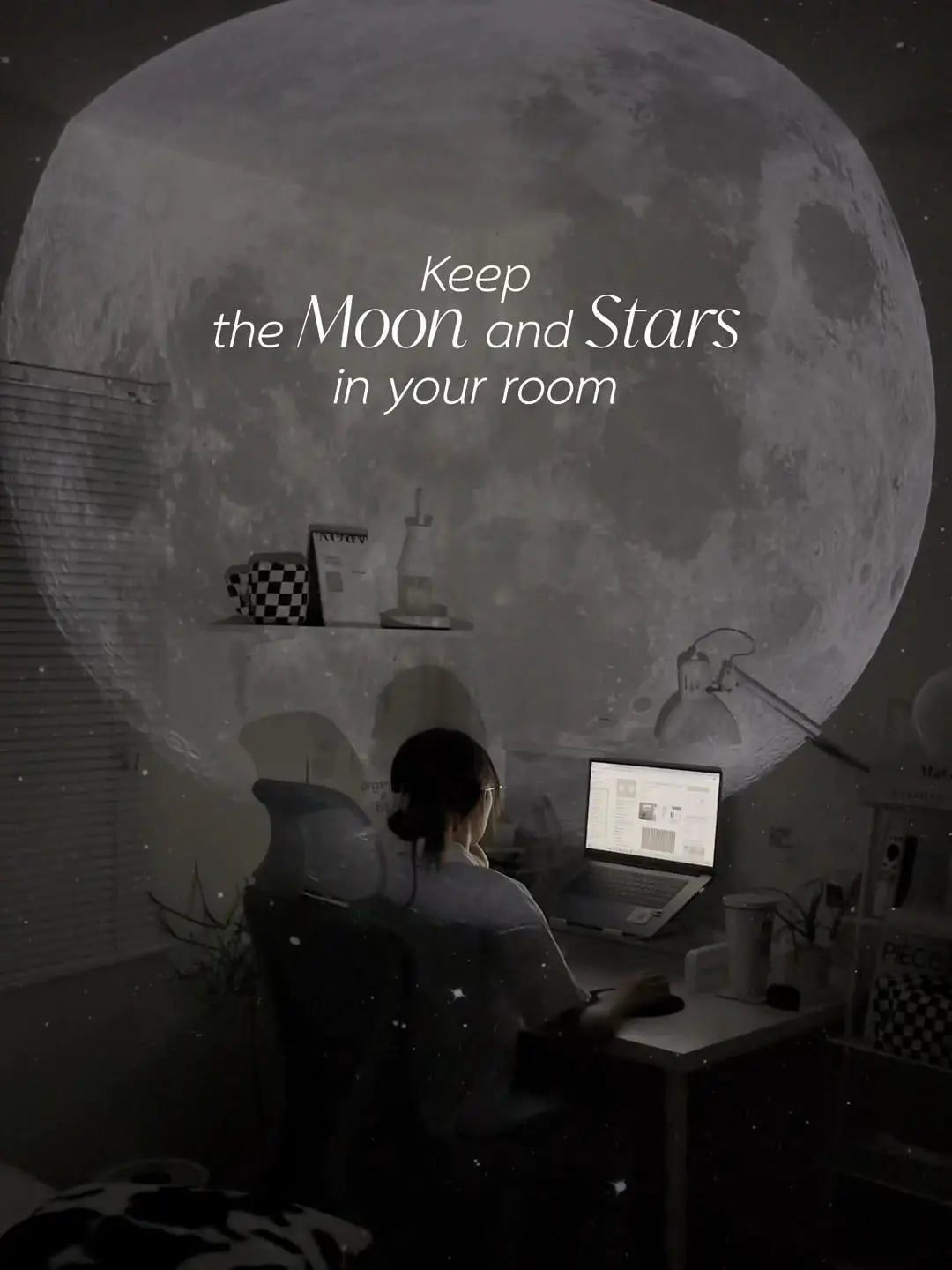 Moon and Stars - Discs for POCOCO Galaxy Projector, 5k Ultra HD, 6 Pieces  (No Projector)