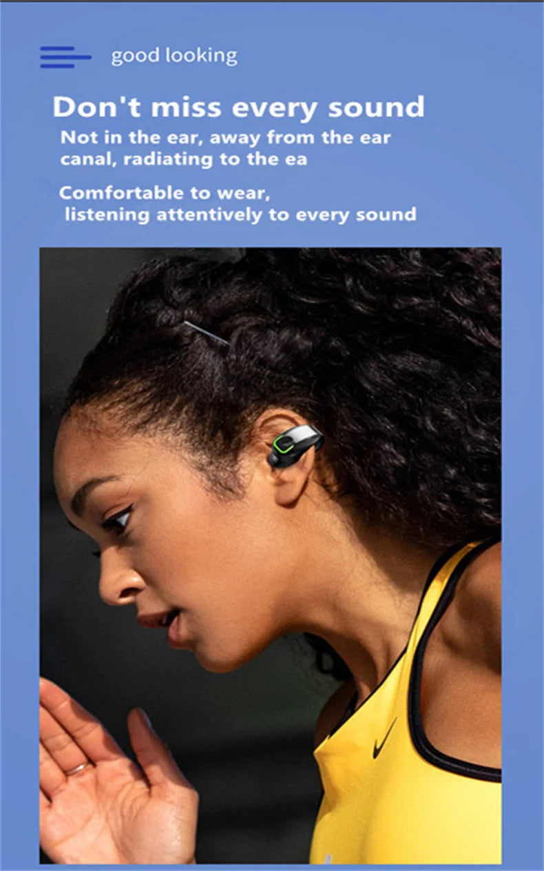 Open-Ear Clip-On Bluetooth Earphone – Lightweight, Low Latency