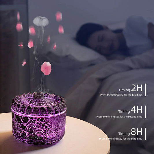 Raindrop Aroma Diffuser &amp; Ultrasonic Humidifier – Remote Control, Night Light