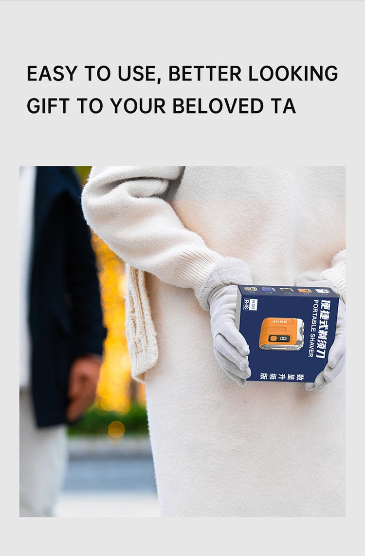 Mini Dual-Blade Electric Shaver – Rechargeable, Wet & Dry Use