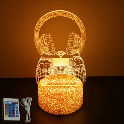 3D LED Acrylic Night Light (Touch & Remote Control)