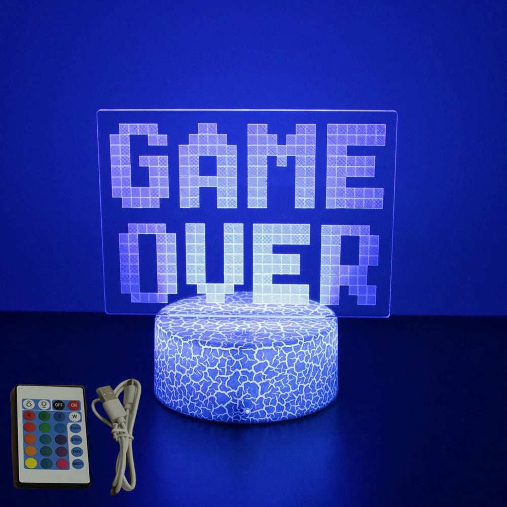 3D LED Acrylic Night Light (Touch & Remote Control)
