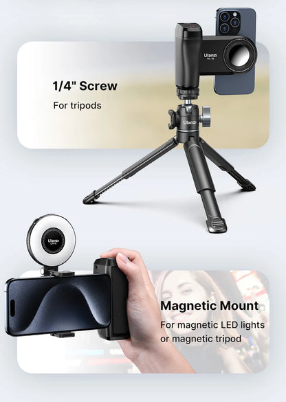 MagSafe Smartphone Camera Grip with Bluetooth Shutter