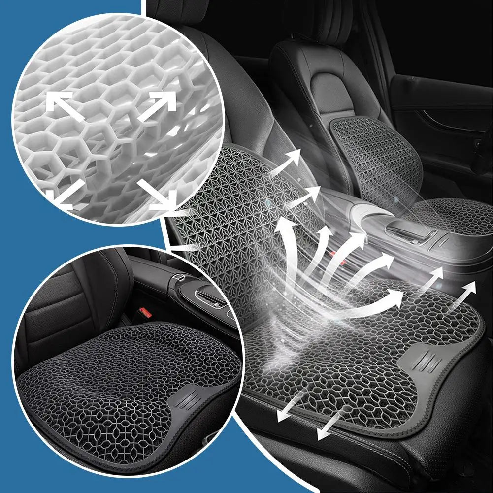 1pc Gel Seat Cushion - Honeycomb Design for Car/Office | Breathable & Machine Washable Pad, Ergonomic Support & Lightweight