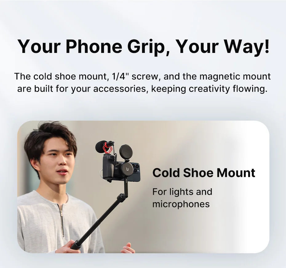 MagSafe Smartphone Camera Grip with Bluetooth Shutter