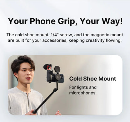 MagSafe Smartphone Camera Grip with Bluetooth Shutter