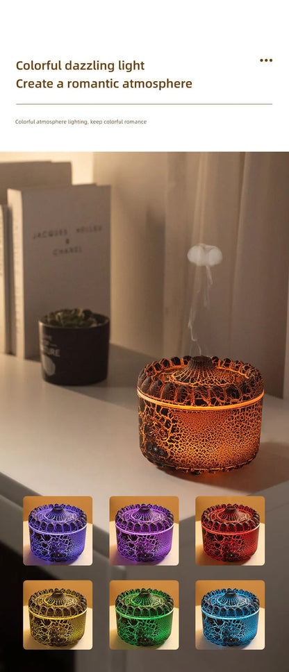 Raindrop Aroma Diffuser &amp; Ultrasonic Humidifier – Remote Control, Night Light