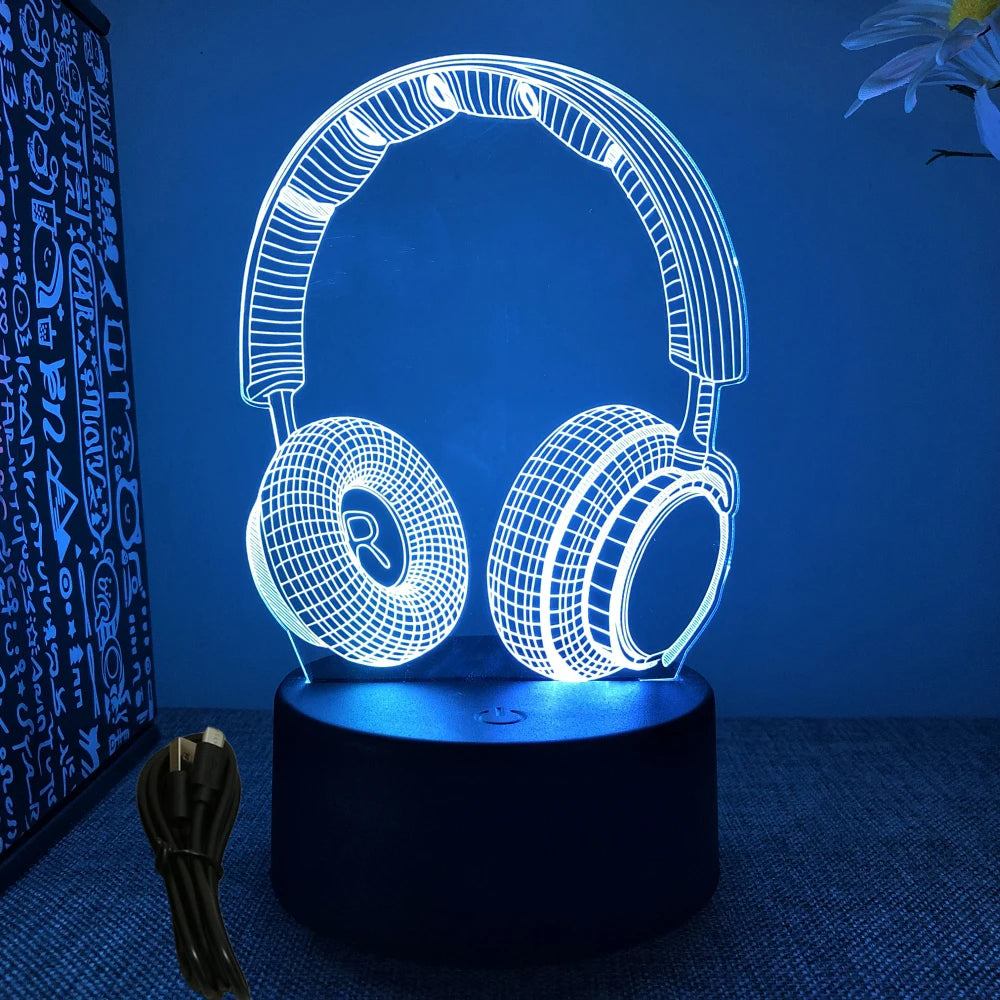 3D LED Acrylic Night Light (Touch & Remote Control)