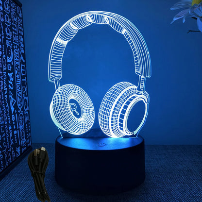 3D LED Acrylic Night Light (Touch & Remote Control)