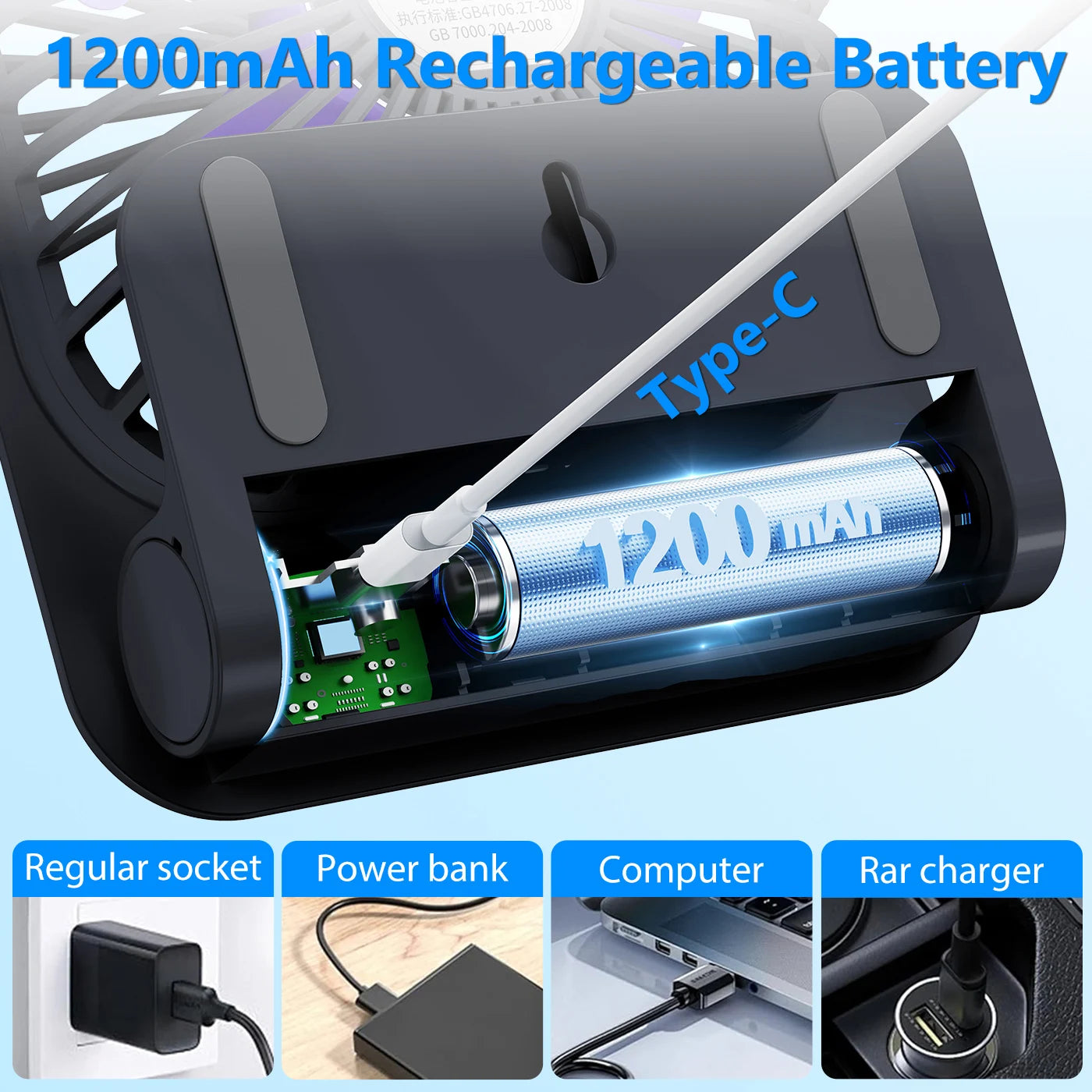 Rechargeable Desktop Fan