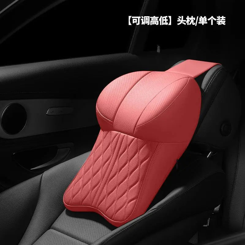 Car Headrest & Lumbar Support Pillow – Memory Foam Comfort for Driving
