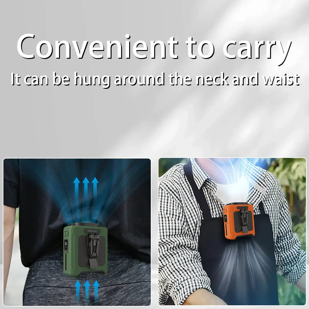 Portable Waist Fan with Flashlight