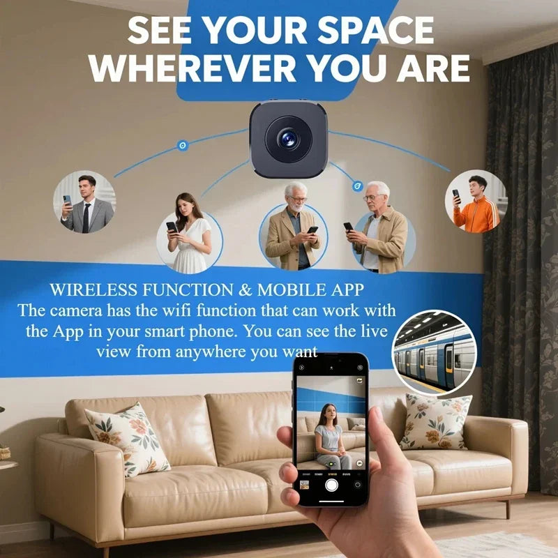 Mini WiFi Security Camera – 1080P HD, Night Vision & Motion Detection