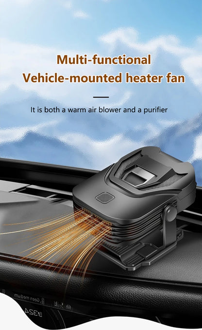 2-in-1 12V Car Heater &amp; Windshield Defroster – 360° Rotating, Plug-In