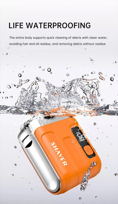 Mini Dual-Blade Electric Shaver – Rechargeable, Wet & Dry Use