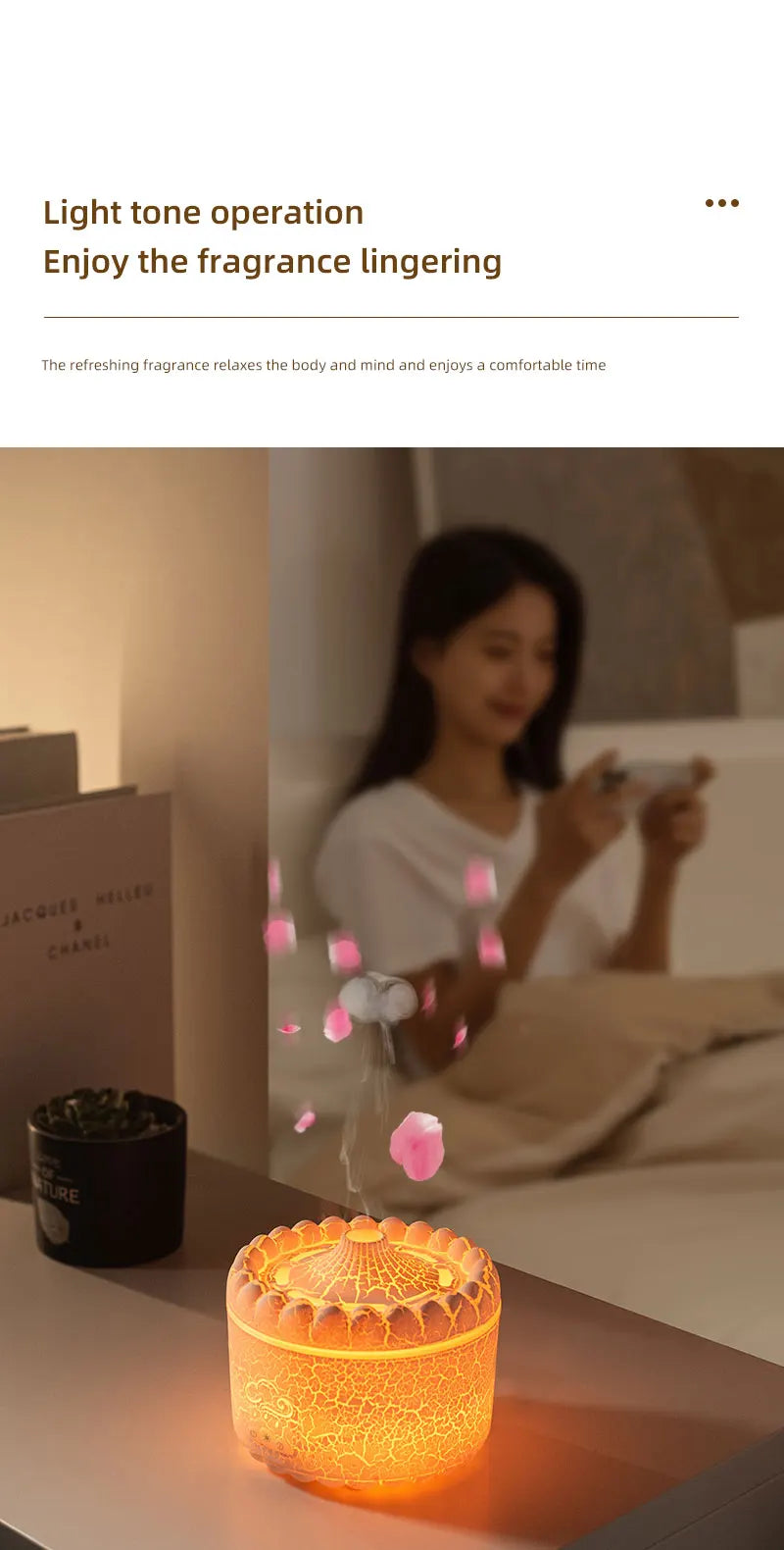 Raindrop Aroma Diffuser &amp; Ultrasonic Humidifier – Remote Control, Night Light