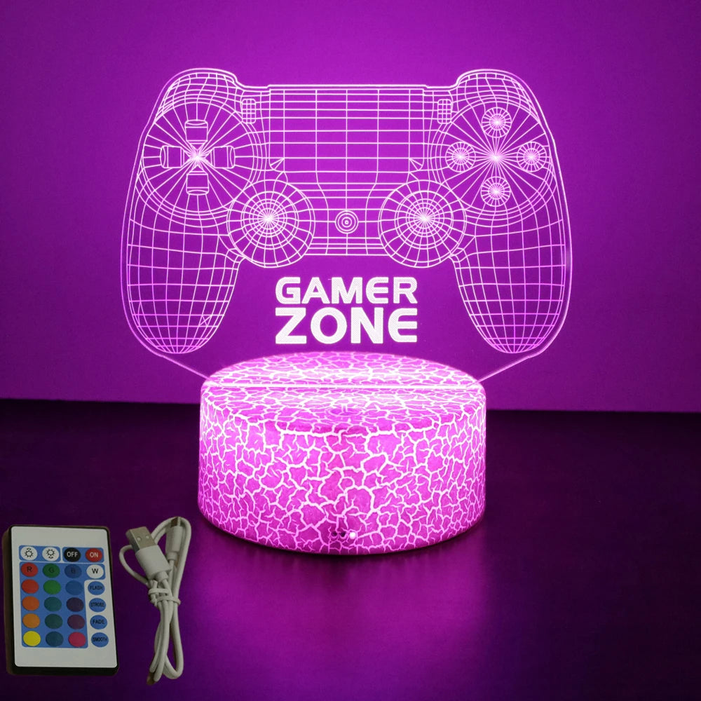 3D LED Acrylic Night Light (Touch & Remote Control)