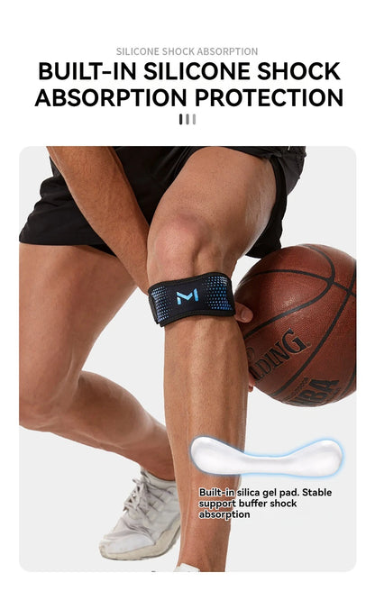 GTUBIKE 1PC Patella Knee Strap Adjustable Knee Brace Patellar Tendon Stabilizer Support Band for Soccer Basketball Running Jumpe