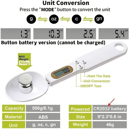 Digital Measuring Spoon Scale (0.1g Precision)