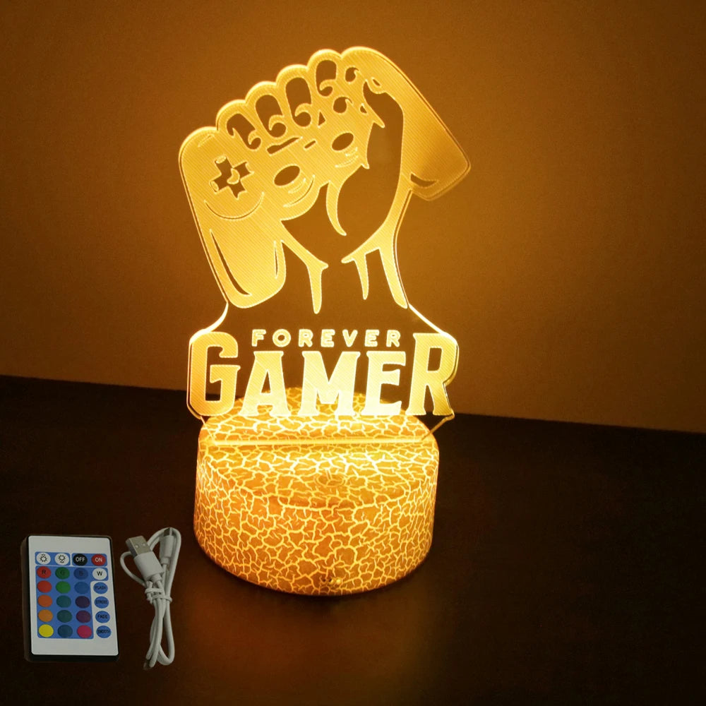 3D LED Acrylic Night Light (Touch & Remote Control)