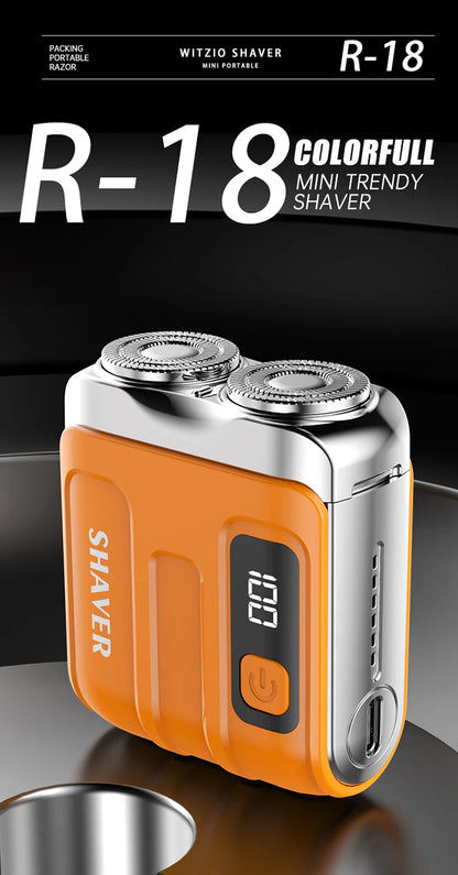 Mini Dual-Blade Electric Shaver – Rechargeable, Wet & Dry Use