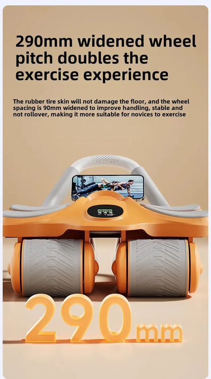 Four-wheel Abdominal Wheel Automatic Rebound Abdominal Muscle Training Artifact Home Fitness Thin Belly Training Device