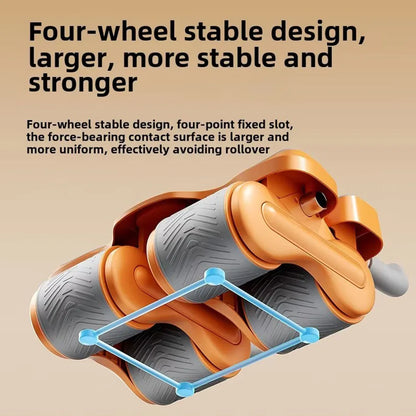 Four-wheel Abdominal Wheel Automatic Rebound Abdominal Muscle Training Artifact Home Fitness Thin Belly Training Device