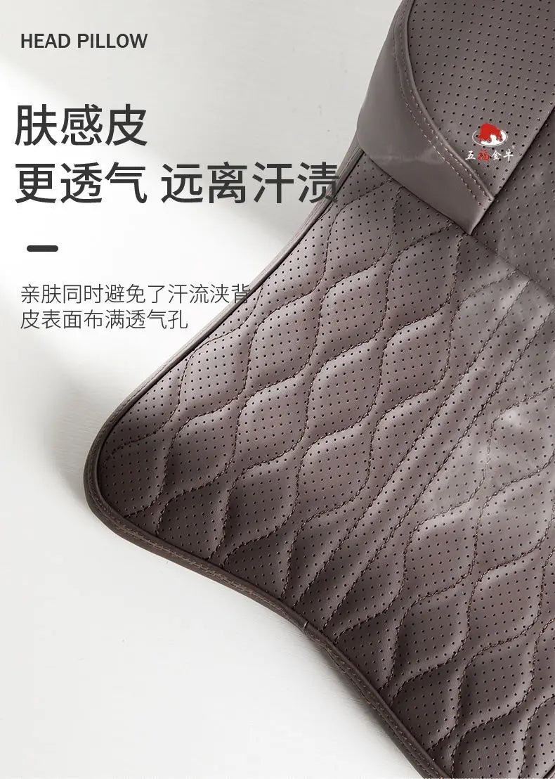 Car Headrest & Lumbar Support Pillow – Memory Foam Comfort for Driving