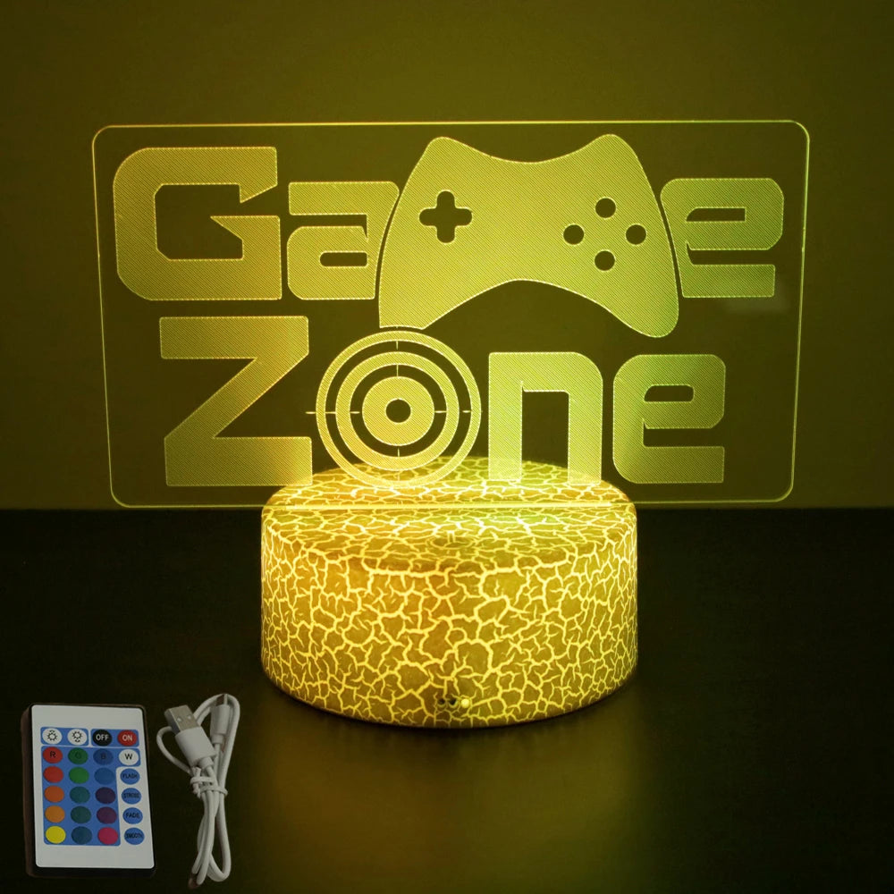 3D LED Acrylic Night Light (Touch & Remote Control)