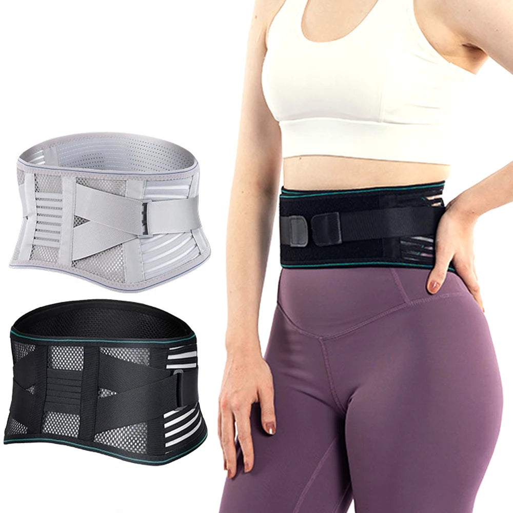 1PCS Lower Back Brace for Pain Relief – Adjustable Lumbar Support Belt for Sciatica- Breathable & Stabilizing with 4 Steel Stays
