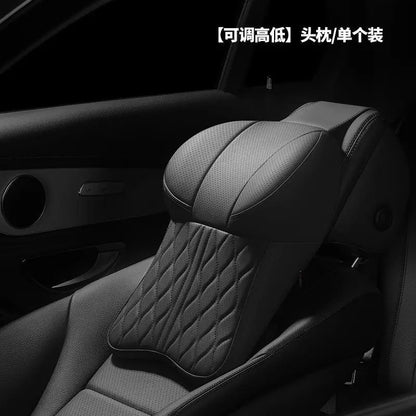 Car Headrest & Lumbar Support Pillow – Memory Foam Comfort for Driving