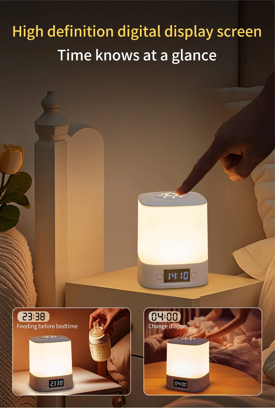 Rechargeable Clock Night Light