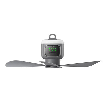 Portable Rechargeable Ceiling Fan with LED Light & Remote Control