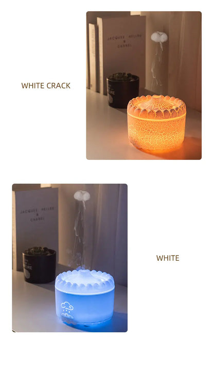 Raindrop Aroma Diffuser &amp; Ultrasonic Humidifier – Remote Control, Night Light