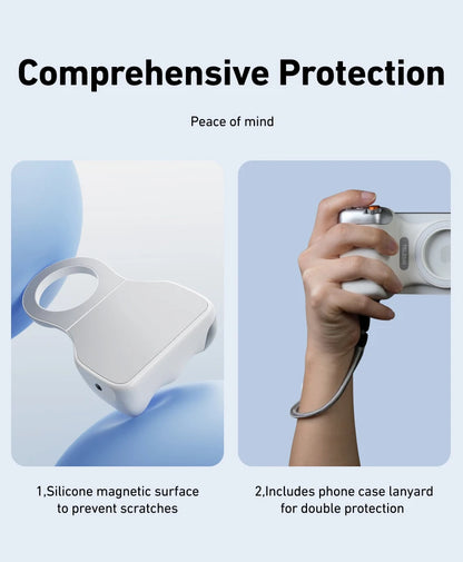 Magnetic Smartphone Camera Grip with Bluetooth Remote & Fill Light