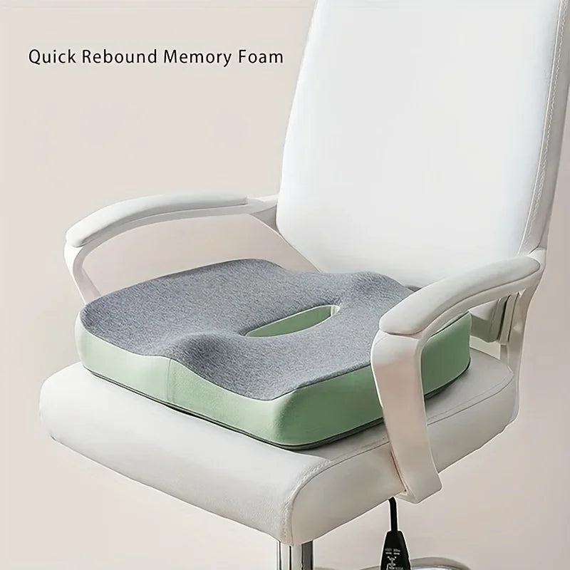 【Ergonomic Office Seat Cushion】3-Zone Memory Foam Lumbar Support Pillow Breathable Posture Corrector for Car Office Wheelchair
