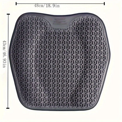 1pc Gel Seat Cushion - Honeycomb Design for Car/Office | Breathable & Machine Washable Pad, Ergonomic Support & Lightweight