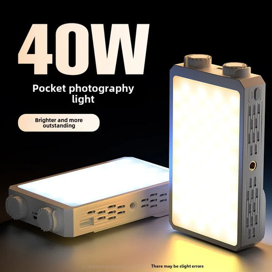 Portable LED Fill Light – Adjustable Bi-Color, Built-In Battery