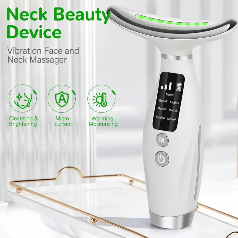 LED Facial Massage Device – EMS & Vibration Skincare Tool