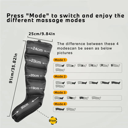 Air Compression Leg Recovery System Foot Massager For Circulation And Relaxation Calf Massage Muscle Pain Relief Device