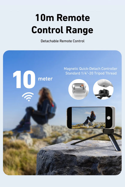 Magnetic Smartphone Camera Grip with Bluetooth Remote & Fill Light