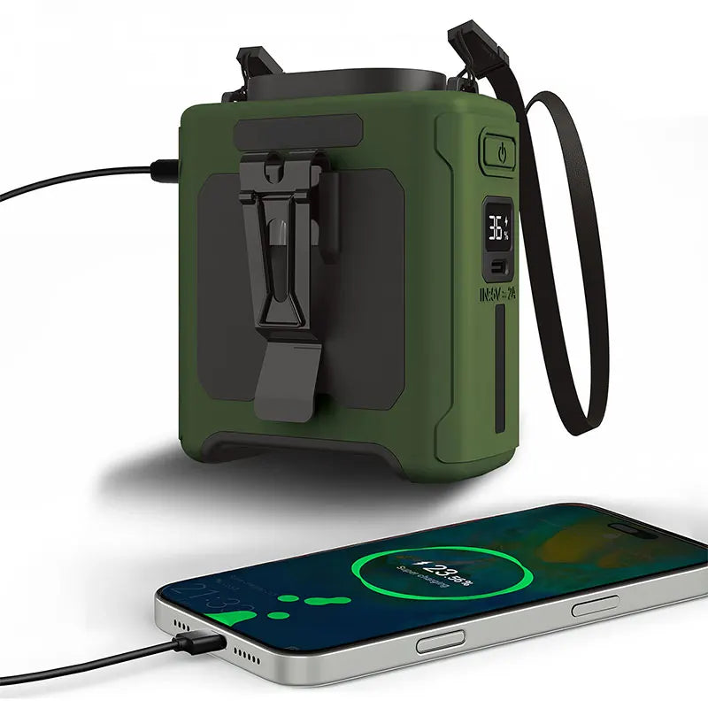 Portable Waist Fan with Flashlight