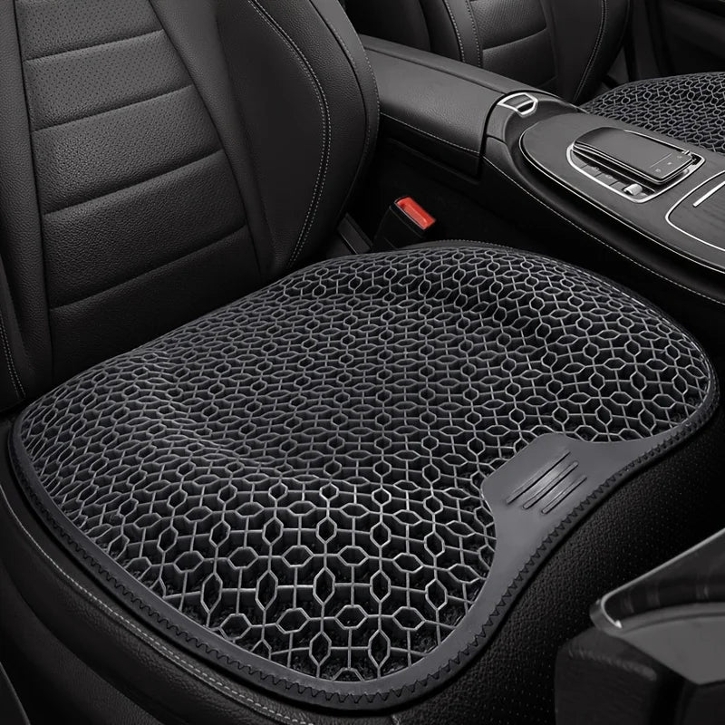 1pc Gel Seat Cushion - Honeycomb Design for Car/Office | Breathable & Machine Washable Pad, Ergonomic Support & Lightweight
