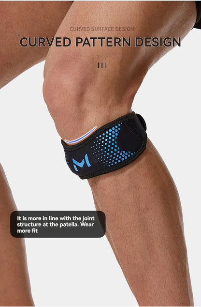 GTUBIKE 1PC Patella Knee Strap Adjustable Knee Brace Patellar Tendon Stabilizer Support Band for Soccer Basketball Running Jumpe