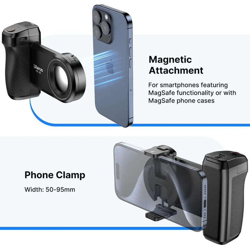 MagSafe Smartphone Camera Grip with Bluetooth Shutter